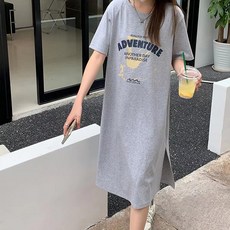 레몬소울 두던 프린팅 반팔 원피스 06433 빅사이즈 포함