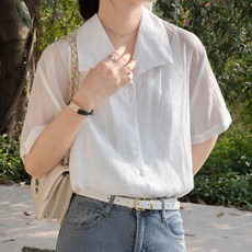 LUNA GIRL 女款低立領襯衫 L24SMST041506