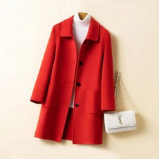 구디프 여성용 우먼즈 퓨어컬러 카라 싱글 코트