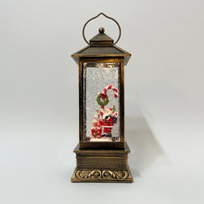 Marsh Marigold 聖誕復古方形掛環音樂盒, A款, 7.5 x 7.5 x 19 cm