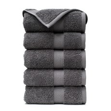 Ashley 現代飯店毛巾 191g 精梳棉, 5個, 淺灰色