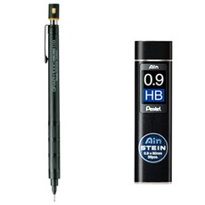 Pentel Graph 1000 PG1009 自動鉛筆 + Ain Stein HB 自動鉛筆芯組, 0.9mm, 1組