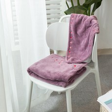 With 素色絨毛毛巾 800g + 浴帽 150g 套組, 紫色, 1套