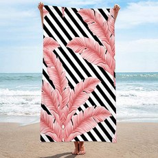 PDS Living 華麗紅鶴熱帶印花海灘巾 70 x 150 cm, 2, 1個