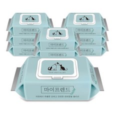 寵物用掀蓋式濕紙巾, 9包, 60張