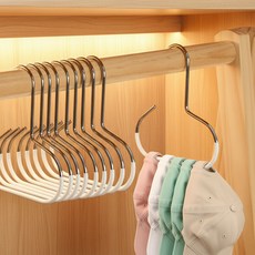 DAEHAN 商城 免鑽孔衣櫃整理架 帽子 圍巾 領帶 環形掛勾, 白色, 10個