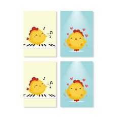 小圓雞可撕式繪畫本45頁 2款*2入組, 混色, 1套