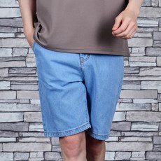 Townclo 男款簡約水洗牛仔短褲