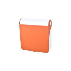 Dijikon一體型塑膠化妝品收納化妝台鏡子 橘色 350*155*370mm, 1個