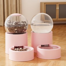 PASTEL PET 寵物圓形半自動飲水器, 1個, 粉紅色