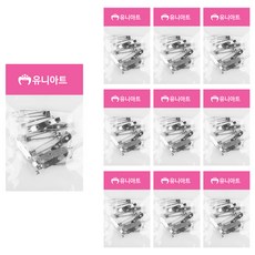 유니아트 1000 일자핀 32mm 15p, 은색, 10개