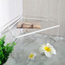 Living Duo角落2層鋼製置物架 白色, 1個