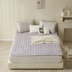 LEREVE 큐티플라워 온열 온수 매트커버, 그레이