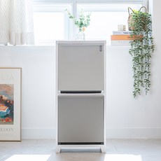 franco home 立式雙層分類垃圾桶 40公升, 灰色