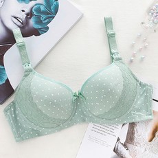 圓點蕾絲蝴蝶結哺乳內衣