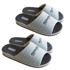 Labellaco 男士保暖室內拖鞋, 天藍色