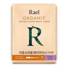 라엘 유기농 순면커버 팬티라이너, 슈퍼롱, 18개입, 1개