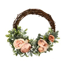 Minsung Company聖誕玫瑰花環, 粉色的