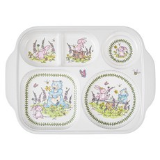 Portmeirion Mini Meirion 兔子與熊 分隔餐盤, 單品, 1個, 兔子和熊