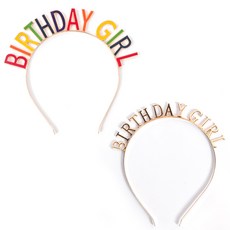 PARTYSHOW 生日文字造型髮箍 L號+S號, 金子, 1套