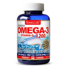 TONG Life 優質Omega-3維生素D魚油膠囊, 180顆, 1罐