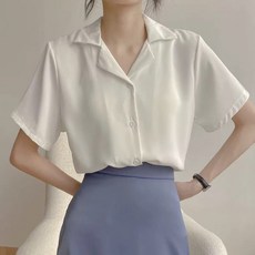 PEONIST V領翻領短袖襯衫