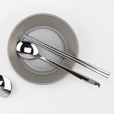 블룸엣홈 해피트리 레이저 수저 세트, 1세트, 숟가락 + 젓가락
