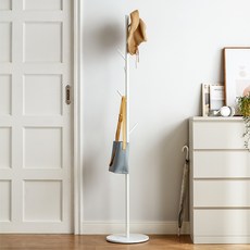 LINSY HOME 森林大理石底座鋼架衣架, 白色