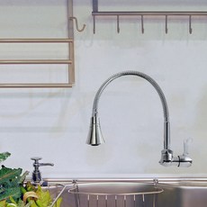 ER Tech 替換用橫式單段喇叭一體式蛇管水龍頭, 1個