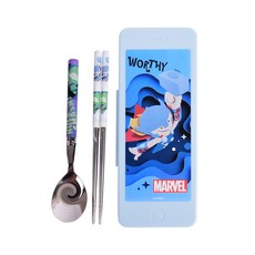 LILFANT 手機保護套 MV7381, 復仇者聯盟款, 餐具盒+湯匙+筷子