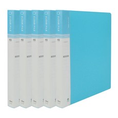 마이다스 40매 비보 클리어화일 인덱스 A4, 하늘색, 5개