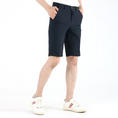 男士隱藏式鬆緊帶無褶彈性高爾夫短褲 YBL5001