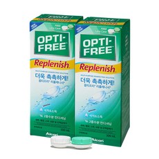 옵티프리 리플레니시 렌즈 세정액 3p + 렌즈 케이스 2p 세트, 300ml, 1세트
