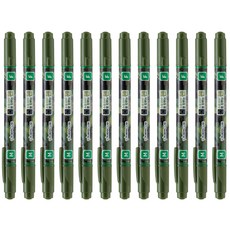 Lineplus OHP筆 1mm 水性筆MF 0.4mm, 綠色, 1個