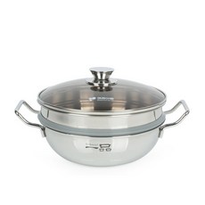 Kitchen-Art 3層不鏽鋼雙層蒸鍋 IH爐適用 20cm, 24cm, 1個