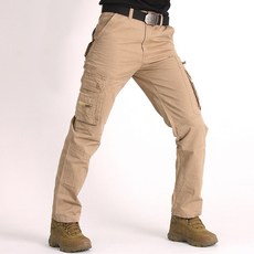 男性水洗剪裁棉混紡工裝褲 KXP04