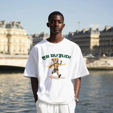 원헌드레드퍼센트 AIDAEVE 러닝치타 세미오버 반팔티