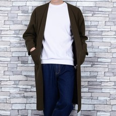 TOWNCLO 男款 R 針織長版開襟衫