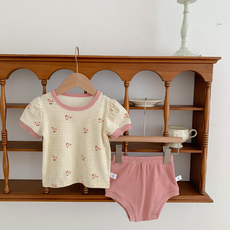 베베니즈 유아용 썸머 캐주얼 반팔 티셔츠 + 블루머 팬츠 세트