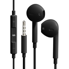 구스페리 스테레오 오픈형 유선 이어폰 3.5mm, 블랙