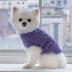 DOG-i 狗狗 寵物狗 純棉針織衫, 紫色