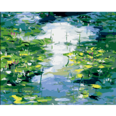 Momofix Painting DIY油畫繪製 40 x 50 cm, 莫內睡蓮2蓮花