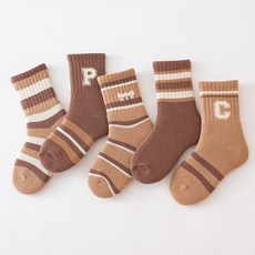 Ggomje 兒童用 SG 厚織 20 焦糖襪 5雙組