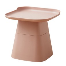 마켓플랜 2in1 사각 거실 테이블, 핑크
