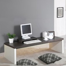 유니크가구 와이드 좌식책상, 왠지화이트