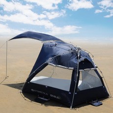 StoneCold GOSUN 一鍵式遮陽帳篷 延伸型天幕, 海軍藍, 3~4人用