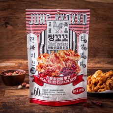 정꼬꼬 진짜 닭껍질 튀김 핫 & 스윗, 60g, 1개