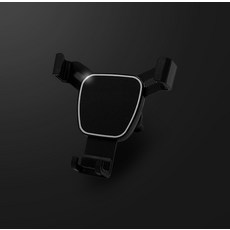 뱀스컴퍼니 뱀블렉 차량용 송풍구형 휴대폰 중력 거치대 엔트리, 1개, 블랙