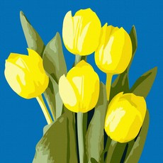 Play about 名畫繪畫 DIY 套組 黃色鬱金香 數字油畫 20 x 20 cm, 混合顏色, 1個