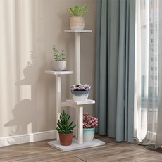 Enasu Moody's 室內植物架陽台多肉植物架 3 層 TC005, 白色